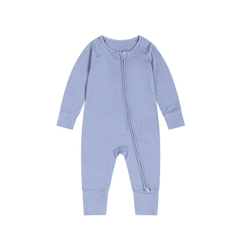 Hot New Items at Buy Center: Bamboo Fiber Baby Jumpsuit Baby Zipper Pajamas