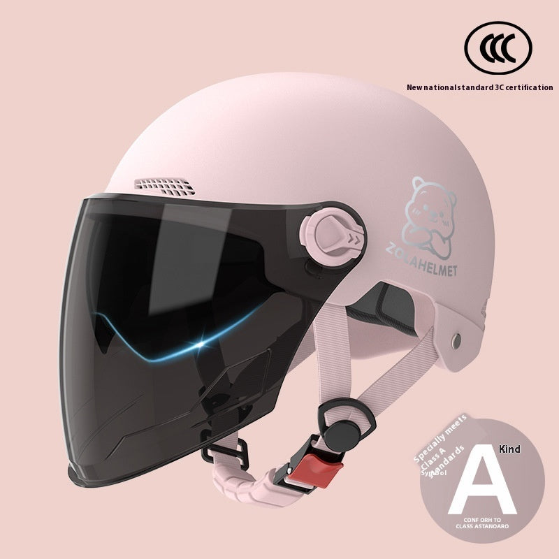 Casque de voiture électrique pour femme avec ventilation légère