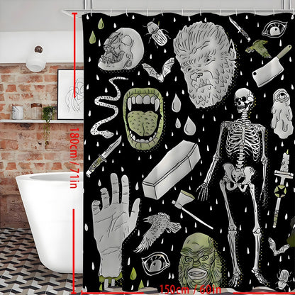 Printed Polyester Shower Curtain Waterproof Impermeable Hanging Partition Bathroom Curtain Buy Center