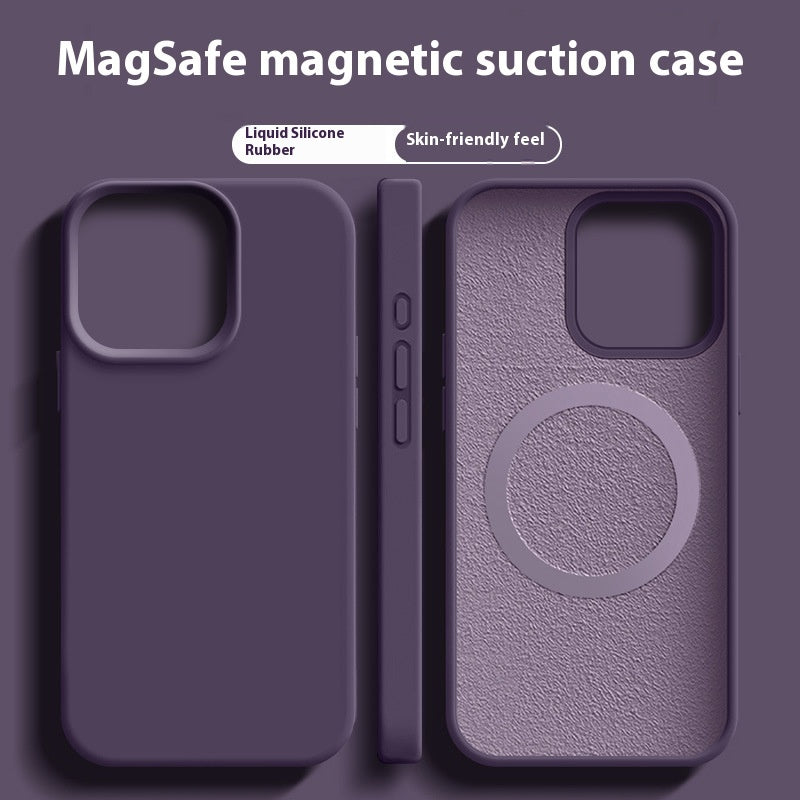 Fresh Arrivals at Buy Center: Phone Case Magnetic Liquid Silicone Dark Purple