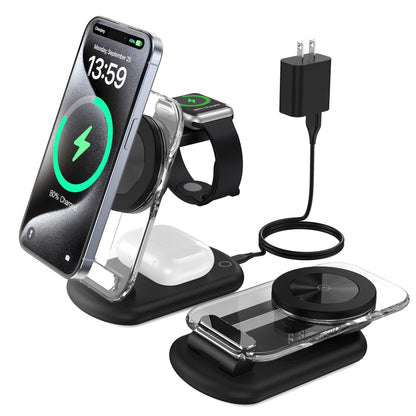 Hot New Items at Buy Center: Transparent Folding Magnetic Three-in-one Wireless Charger