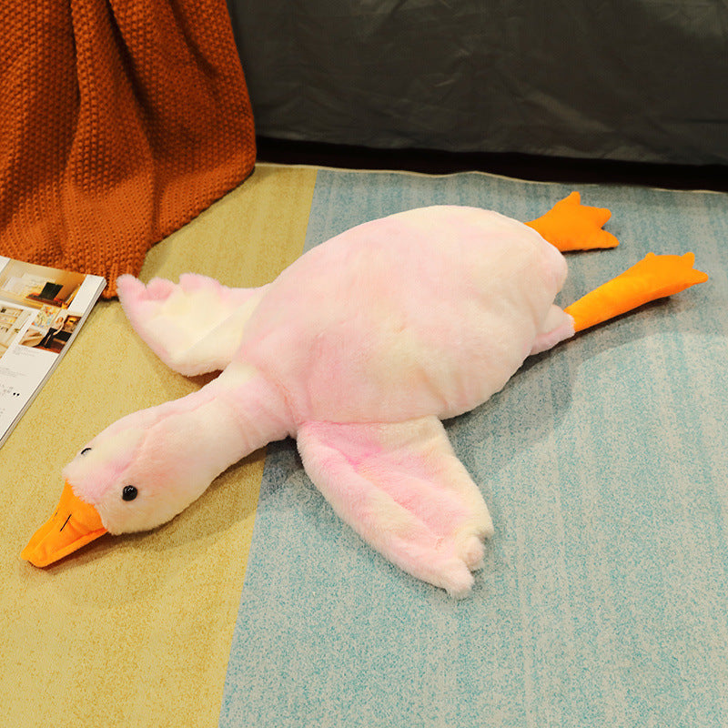 Hot New Items at Buy Center: Removable And Washable Big White Geese Leg-supporting Pillow Plush Toy Pink