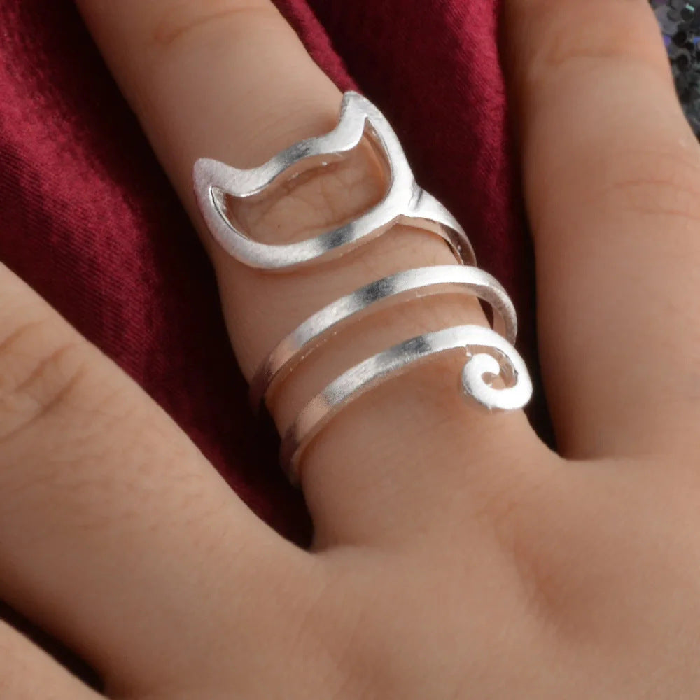 Winding Hook Knitted Sweater Cat Ring Simple Ring | Jewelry & Watches3 | Buy Center