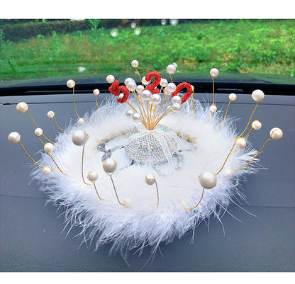 Fresh Arrivals at Buy Center: Innovative Car Decoration Vehicle Center Console Diamond Star Decoration Ornaments Red 520 Pearl