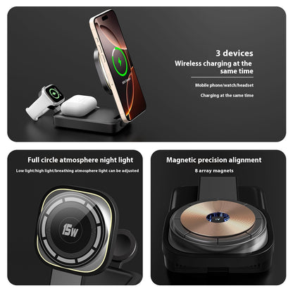 15W Foldable And Portable Three-in-one Wireless Charger Buy Center