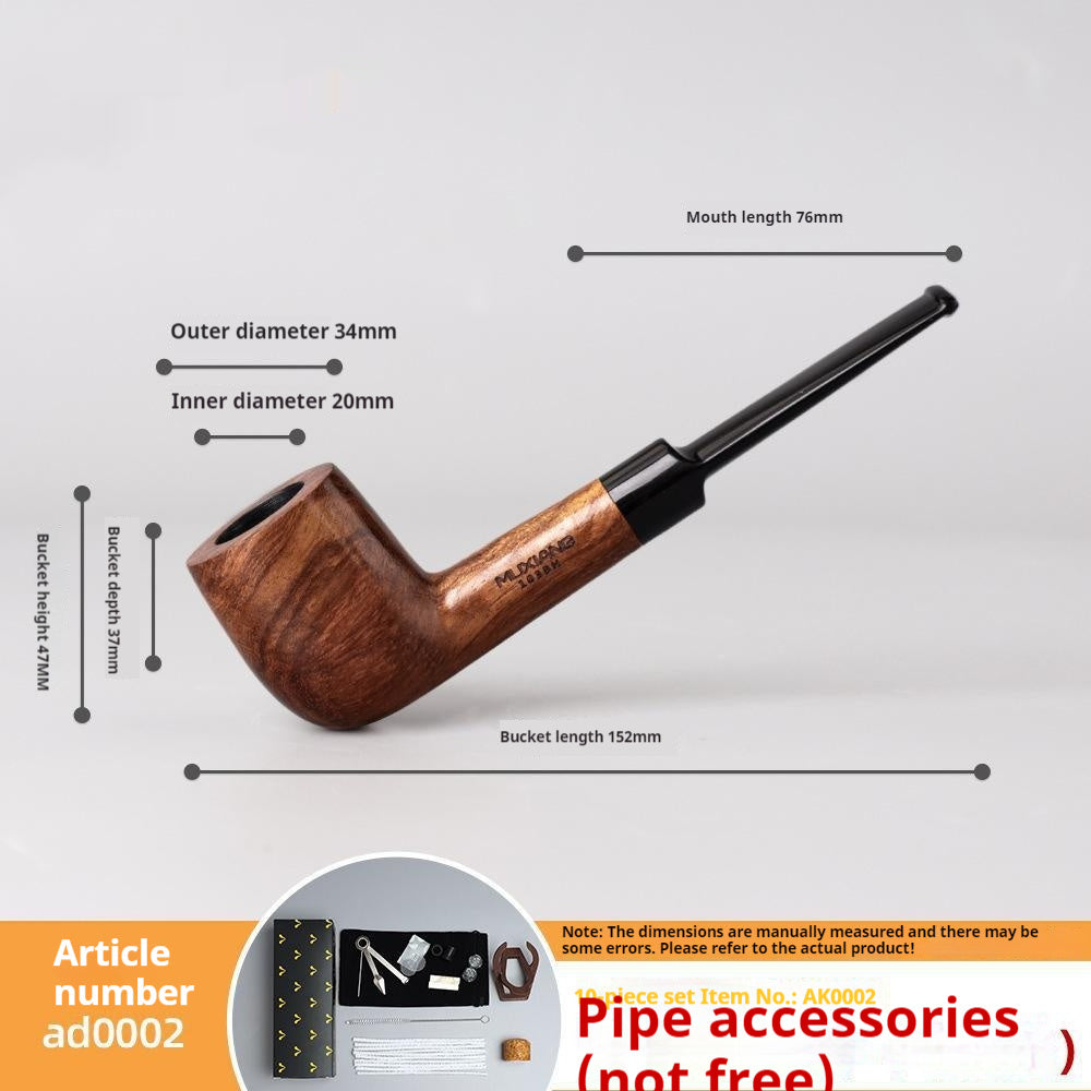 Fresh Arrivals at Buy Center: Costustoot Huanghua Pear Wood Pipe Wooden Hand Bucket Wooden Tobacco Pipe Ad0002