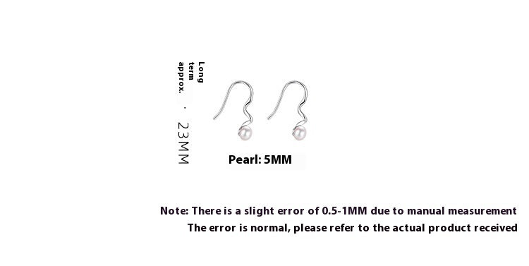 S925 Silver Spiral Pearl Earrings Female Niche High Sense