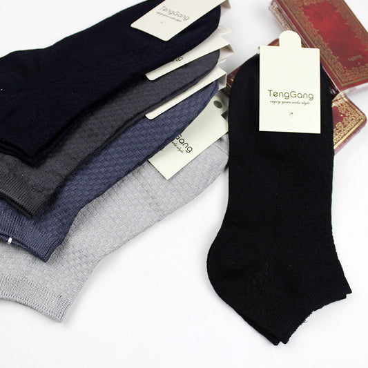 Bamboo Fiber Casual Men's Low Cut Short Four Seasons Socks | Men's Clothing5 | Buy Center