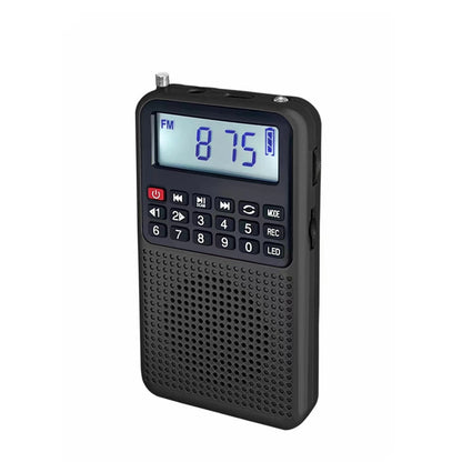 Fresh Arrivals at Buy Center: Radio Small FM High Sound Quality Multi-function Charging Bluetooth Subwoofer Large Function Card-type Storytelling Machine Black