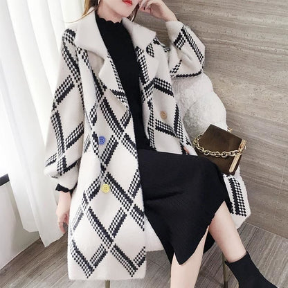 Mid-length Faux Mink Coat Women Buy Center