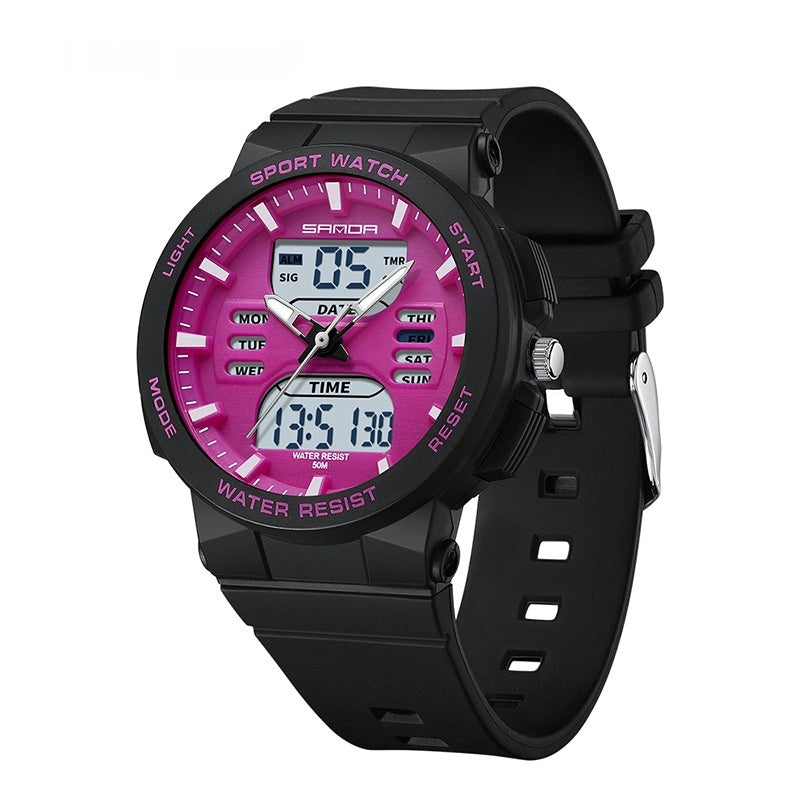 Dual Display Multifunctional Luminous Waterproof Electronic Watch