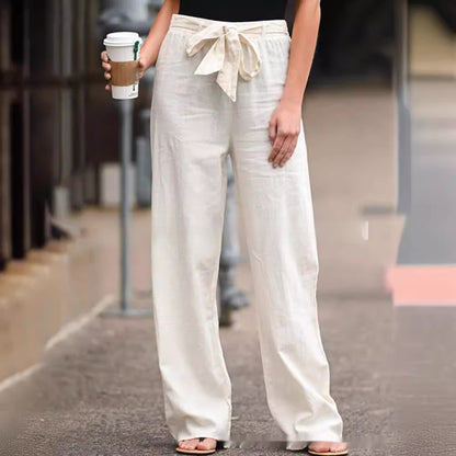 Just Arrived at Buy Center: Women's Cotton And Linen Casual Solid Color Pants