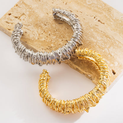 Hot New Items at Buy Center: Heavy Industry Texture Line Weaving Open-ended Bracelet