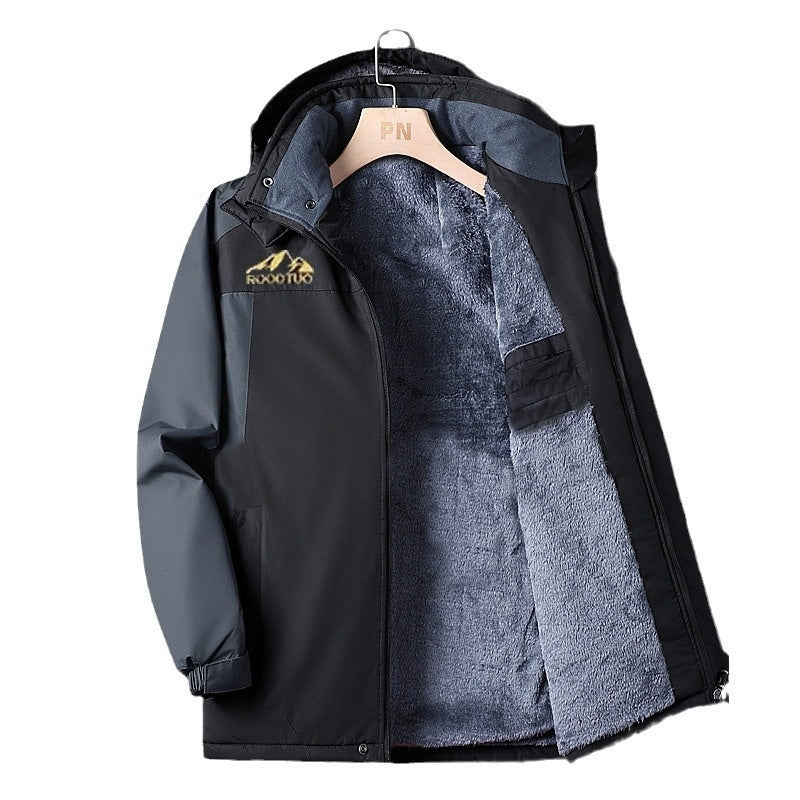 Men's Thick Velvet Waterproof And Windproof Jacket Buy Center