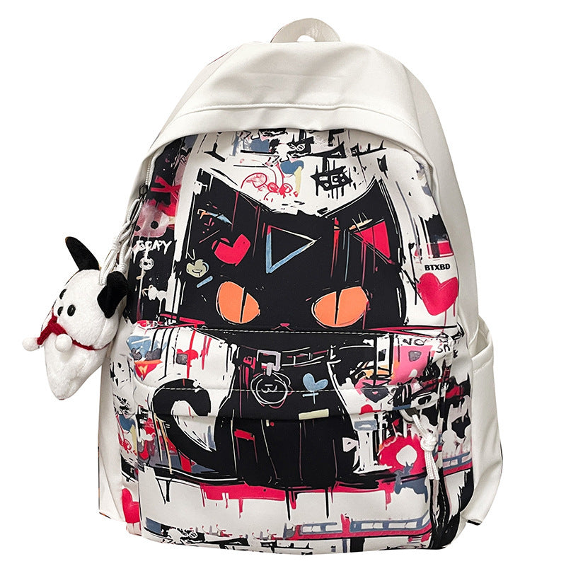 Now Available at Buy Center: Girls' Harajuku Style Personalized Graffiti Simple All-match Backpack