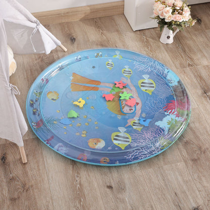 Hot New Items at Buy Center: Children's Inflatable Marine Animal Racket Water Cushion Baby Crawling Racket Water Bag Racket Water Cushion Climbing Pad