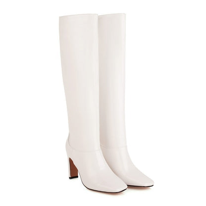 European And American Plus Size Boots Thick Heel Below The Knee Buy Center