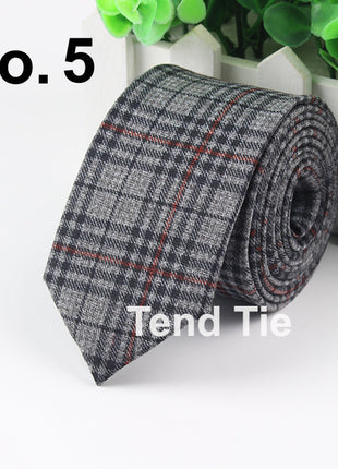 Corbata de hombre nueva ultra estrecha de lana de ambiente elegante