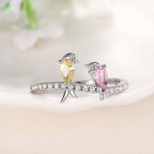 Buy Center Top Rated-Women's Colorful Bird Ring Cute Swallow