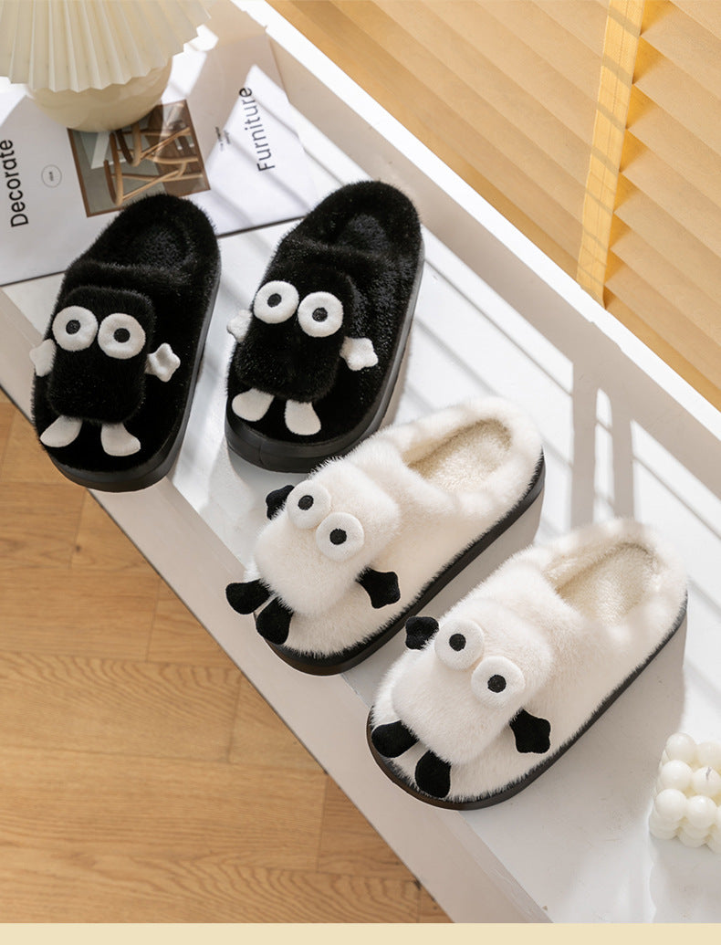 Buy Center Premium-Briquette Couple Household Thermal Cotton Slippers