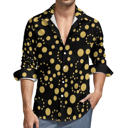 Chemise à manches longues pour homme avec impression numérique