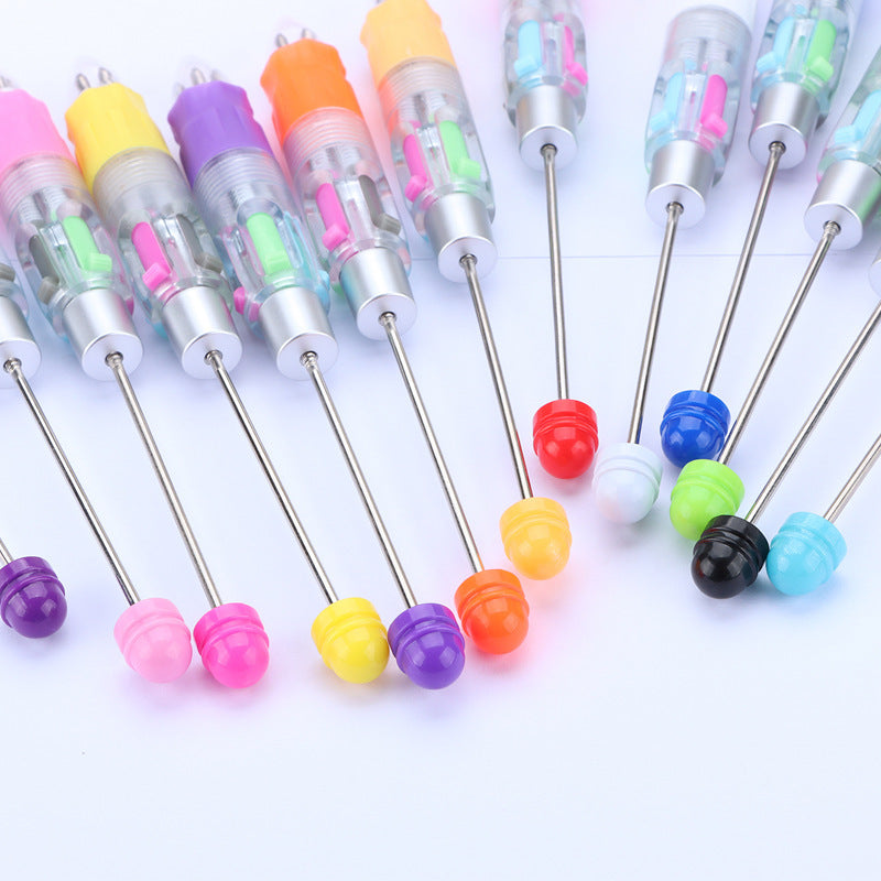 Buy Center Ultimate-Cute Puzzle Multi-color Beaded Visible Transparent Ballpoint Pen