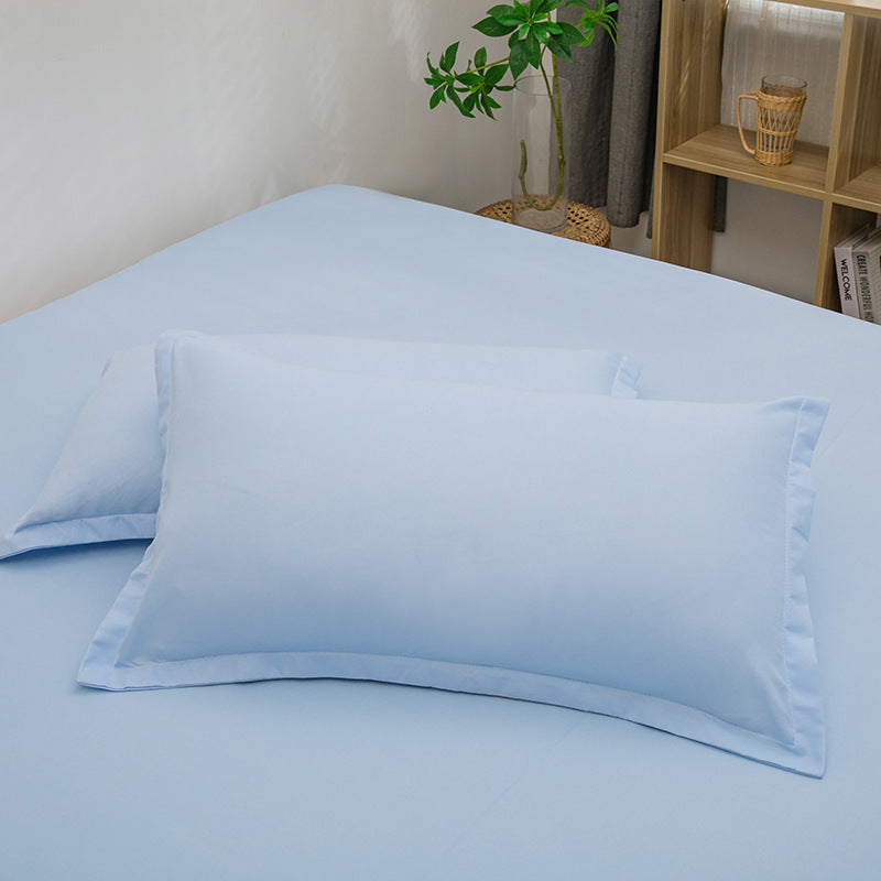 Pure Color Washed Cotton Pillowcase Single Pillowcase Buy Center