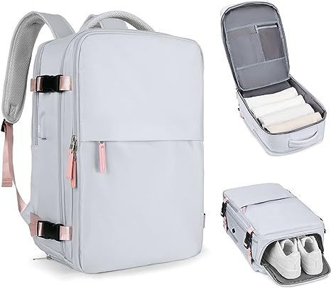 Now Available at Buy Center: Large Capacity Lightweight Multifunctional Luggage Backpack Silver Gray 33x22x47CM