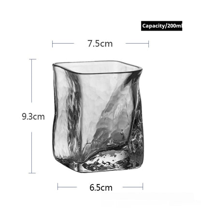 Whiskey Cup Hammered Bubble Crystal Glass Buy Center