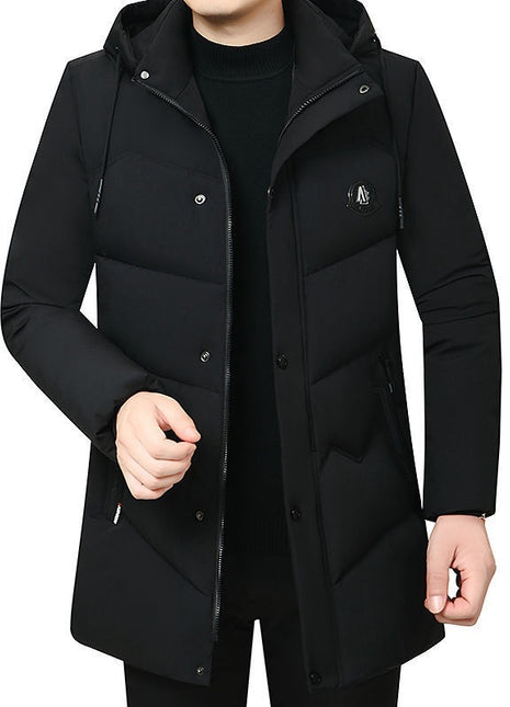 Manteau d'hiver épais pour hommes d'âge moyen et âgés