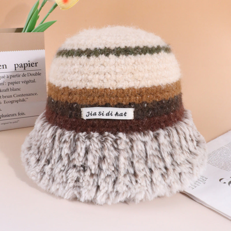 Autumn And Winter Dopamine Knitted Wool Cap Women's Warm Korean Style Buy Center