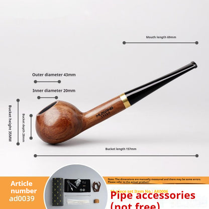 Fresh Arrivals at Buy Center: Costustoot Huanghua Pear Wood Pipe Wooden Hand Bucket Wooden Tobacco Pipe Ad0039