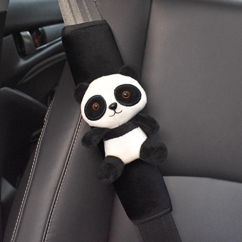 Hot New Items at Buy Center: Creative Cartoon Cloud Panda Universal Automobile Seat Belt Shoulder Protector Big Eye Panda Standard