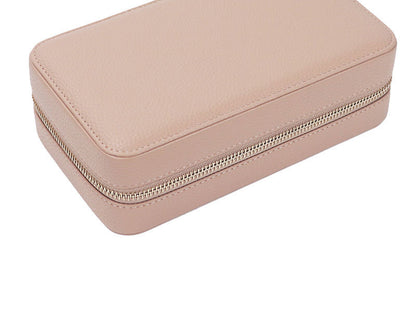 New at Buy Center: Large Capacity Leather Portable And Versatile Built-in Pouch Cosmetic Case Pink 21x6.5x12cm