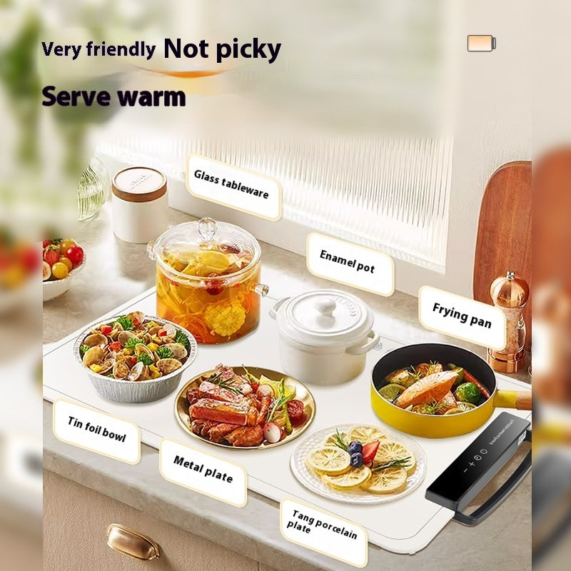 Fresh Arrivals at Buy Center: Silicone Foldable Food Warmer Roll Multifunctional Dishes Warming Keeping Plate Household