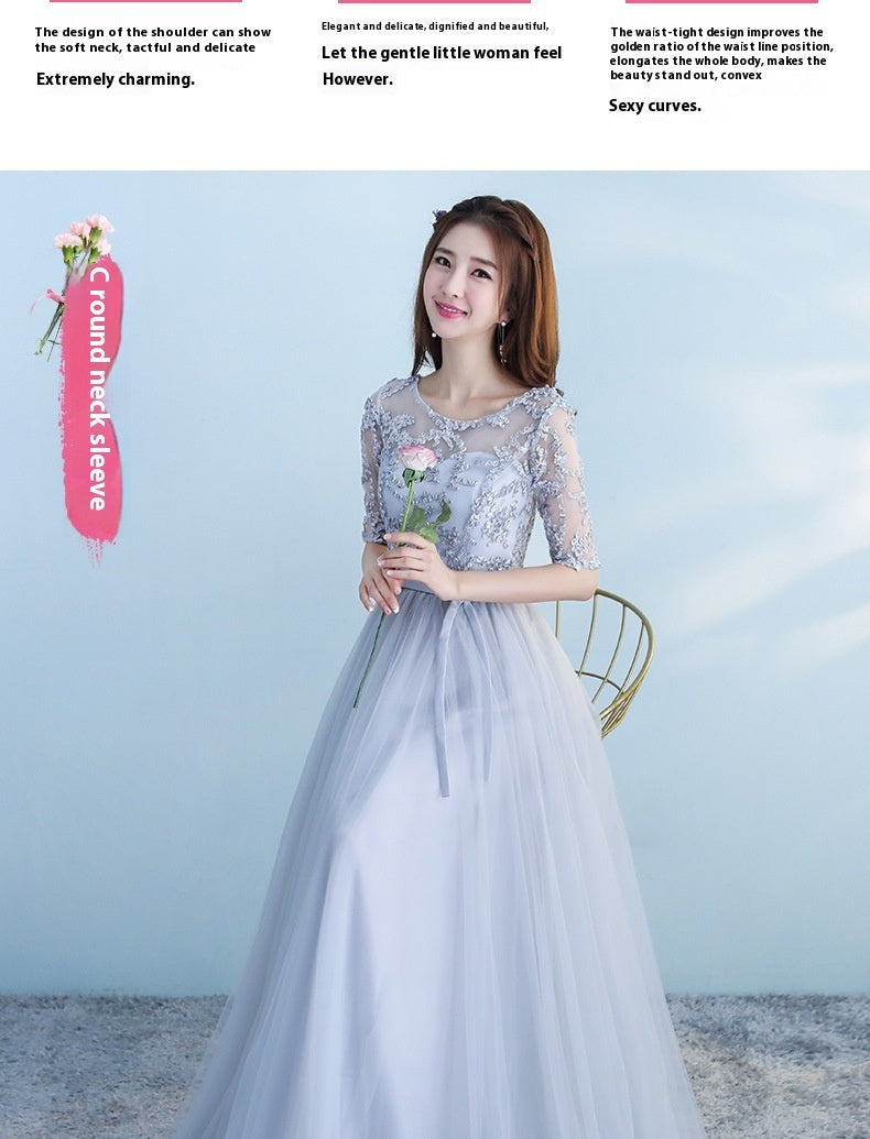 Long Bridesmaid Blue Wedding Dress Girlfriends Party Dress Buy Center