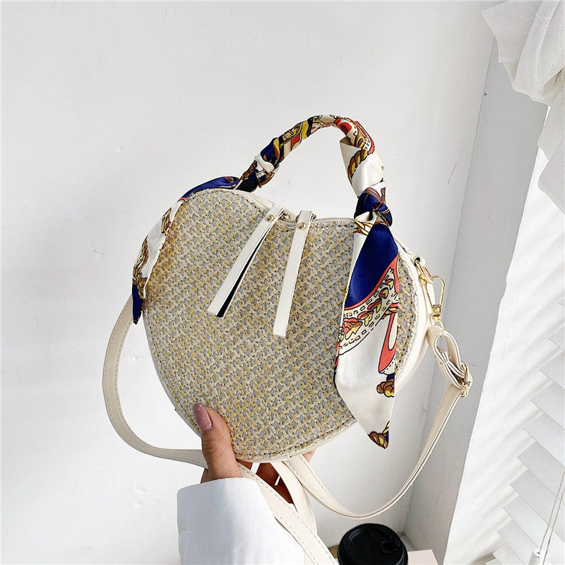 Straw Silk Scarf Spring Simple Shoulder Messenger Phone Bag Buy Center