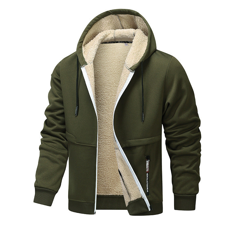 Men's Fashion Lambswool Thickened Coat Sweatshirt Buy Center