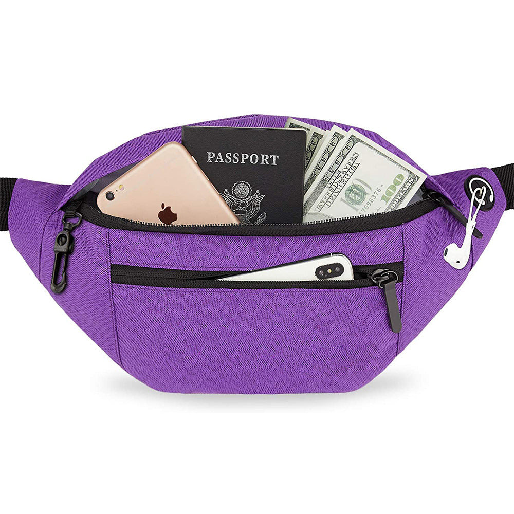 Outdoor Leisure Sports Waist Bag Waterproof Workout Travel Crossbody