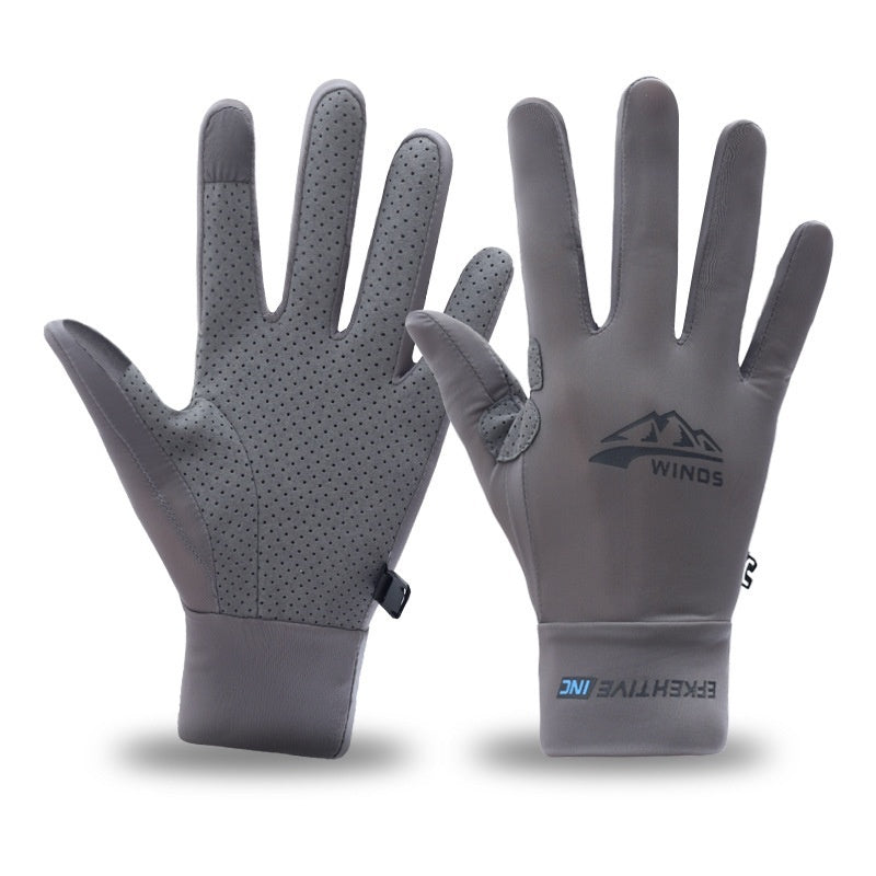 Gants de cyclisme de fitness à demi-doigts, gants de protection solaire respirants pour écran tactile pour hommes et femmes