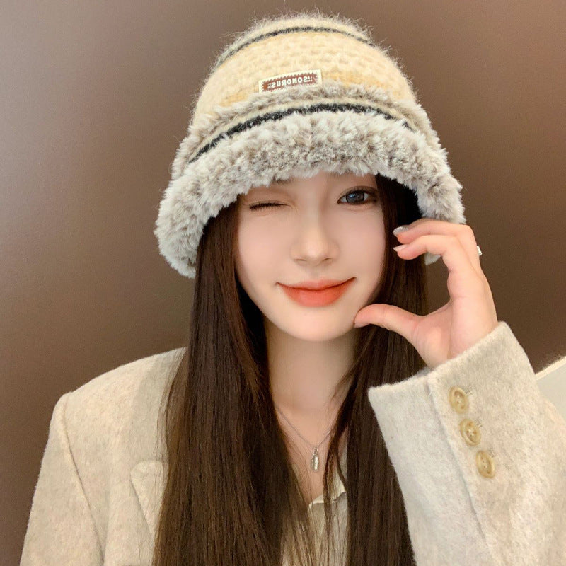 Autumn And Winter Dopamine Knitted Wool Cap Women's Warm Korean Style Buy Center