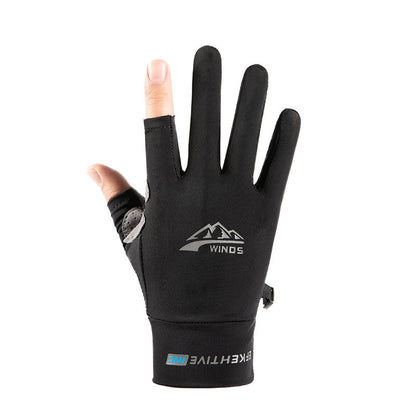 Gants de cyclisme de fitness à demi-doigts, gants de protection solaire respirants pour écran tactile pour hommes et femmes