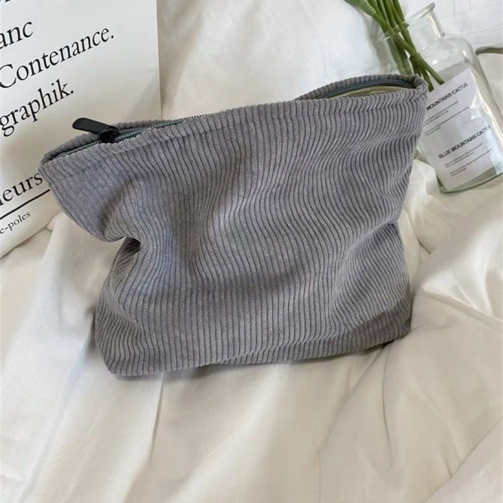 Corduroy Canvas Makeup Bag Simple Buy Center