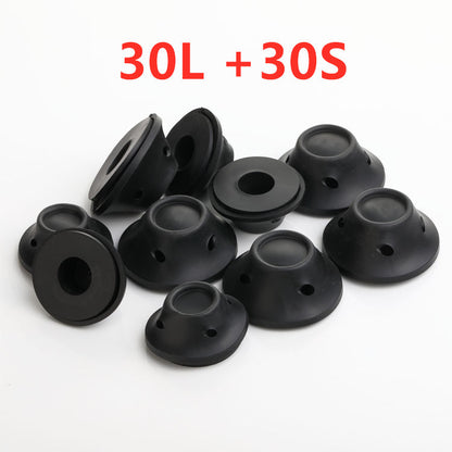 Hot New Items at Buy Center: Soft Rubber Magic Hair Care Rollers Silicone Hair Curlers No Heat Hair Styling Tool 30L and 30S black