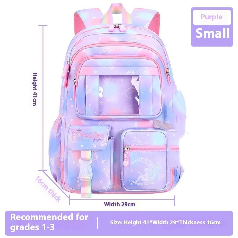 Hot New Items at Buy Center: Fantasy Girl Children Backpack Large Capacity Fantasy Purple Small Size