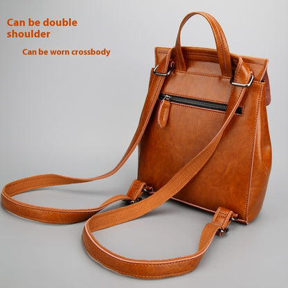 Newly Released at Buy Center: Versatile Cowhide Women's Multifunctional Leather Backpack