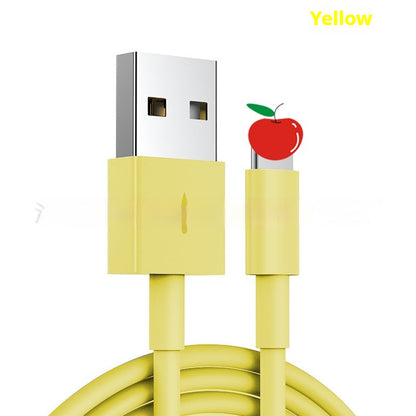 Hot New Items at Buy Center: Color Data Cable Multi-color Charging Cable TPE Material Anti-break Yellow