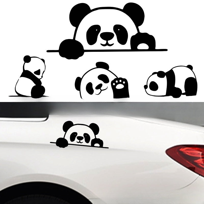 Newly Released at Buy Center: Peeking Panda Automobile Sticker Vinyl Creative Decal Cute Panda Car Accessories