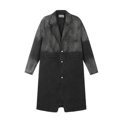 Inkjet Gradient Denim Coat Fashion Brand Men's Clothing